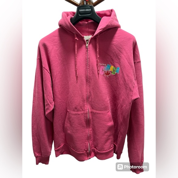 2 for $25 Ladies Pink Hoodie sweater size Large - Picture 1 of 3